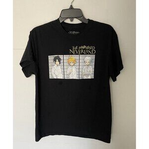 The Promised Neverland Mugshot Anime T-shirt Medium Very Good Condition Black
